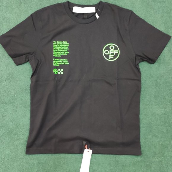 neon green off white shirt